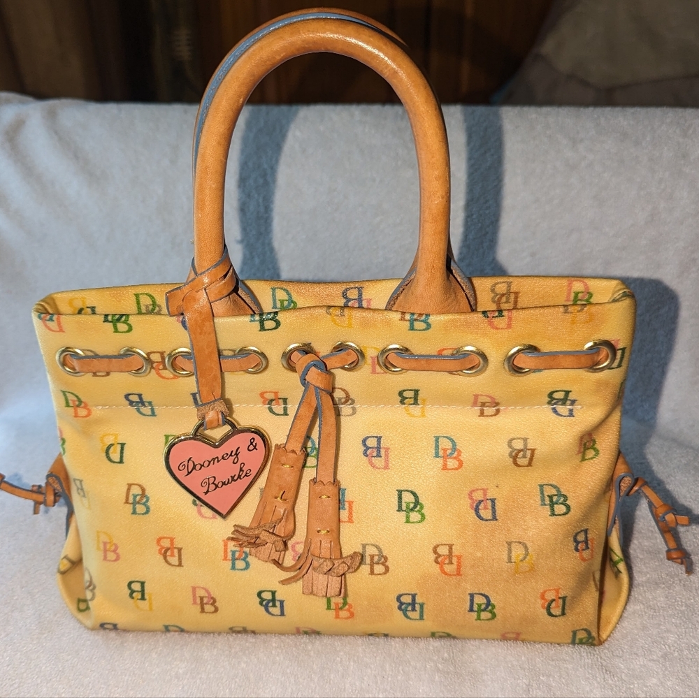 Vintage Y2K Dooney and Bourke mini tassel tote.